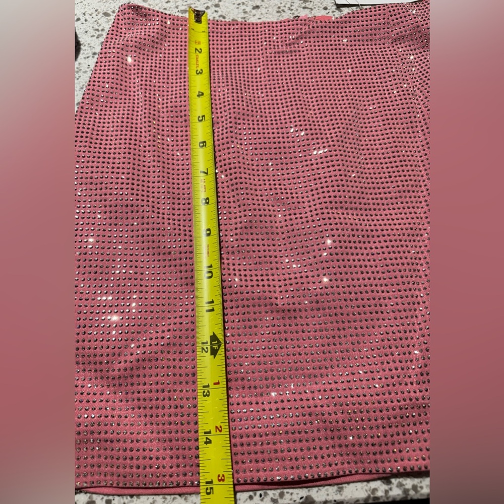 Studded Rhinestone Mini Skirt - Picture 6 of 10